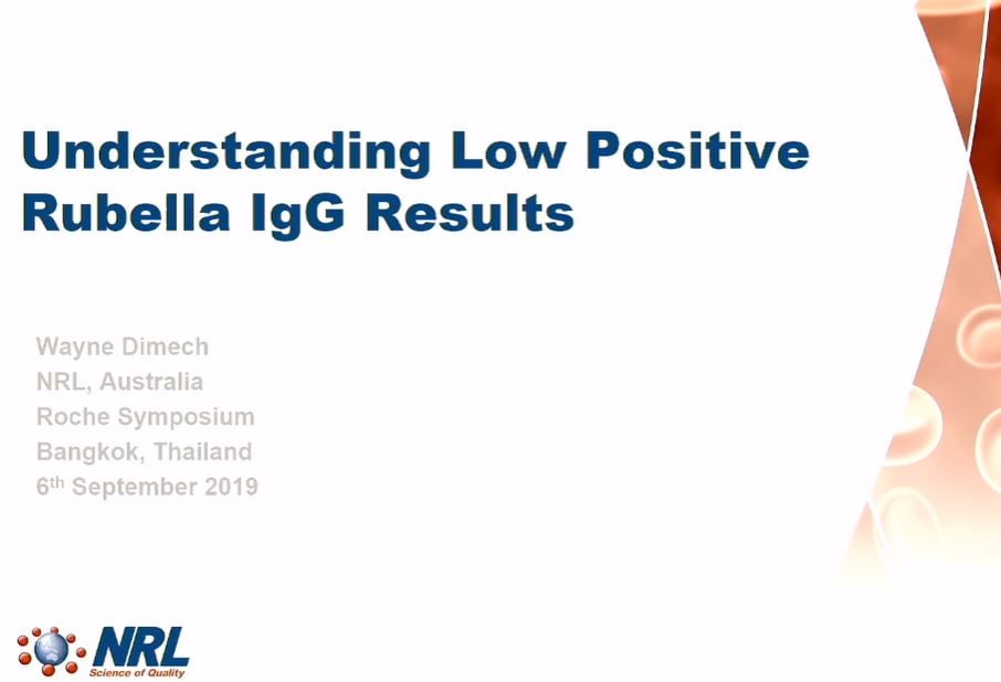 Understanding low positive Rubella IgG results