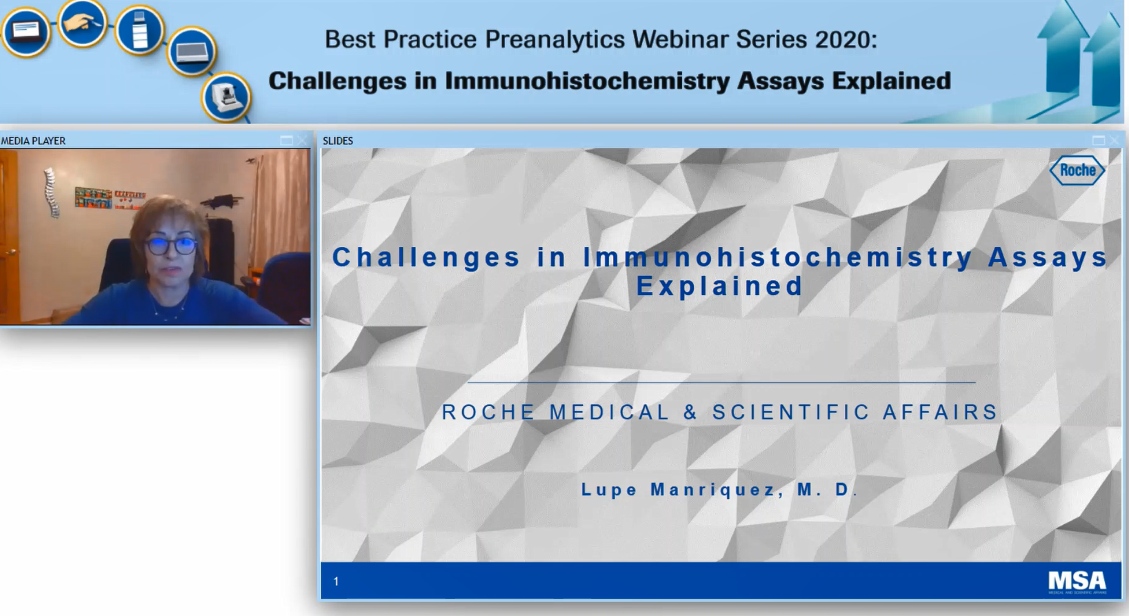 Screenshot of challenges in immunohistochemistry assays explained talk