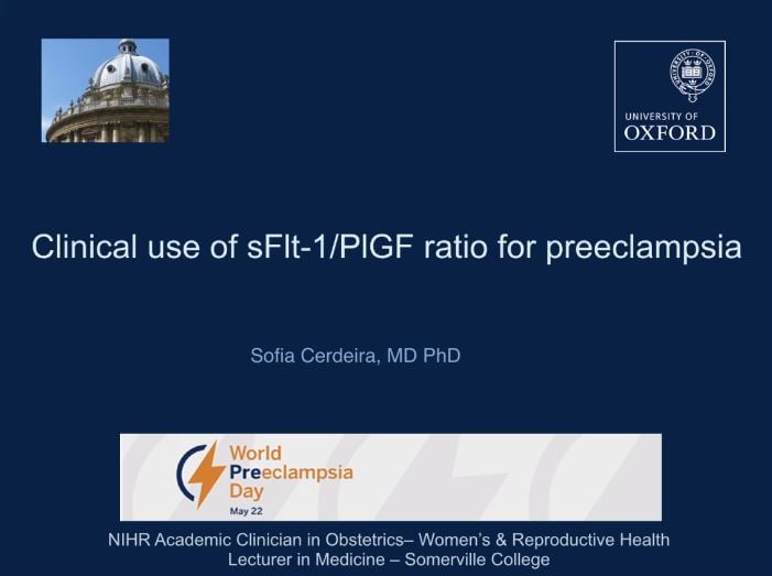 Clinical use of sFIt-1/PIGF ratio for preeclampsia